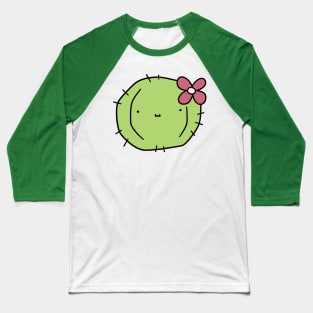 Round Flower Cactus Baseball T-Shirt